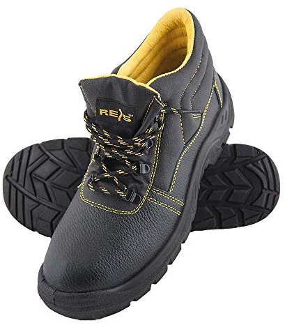 Reis BRYES-T-S1_49 Yes Zapatos de seguridad, Negro-Amarillo, Talla 49