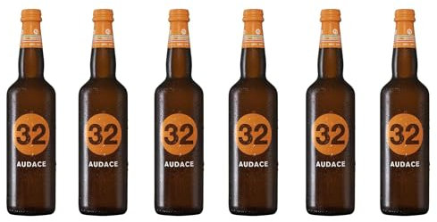 32 Via dei Birrai – Audace Bio - Birra bionda biologica doppio malto- Vegana, Non Filtrata, Non Pastorizzata – 6 bottiglie da 75cl – 8,4% vol.