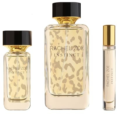 Rachel Zoe Instinct Set - Set Of 3 Eau De Parfum Sprays - 3.4 Oz Spray, 1 Oz Spray, 0.34 Oz Spray - Perfectly Balanced Feminine Perfume For Women - Lasting Signature Designer Scent
