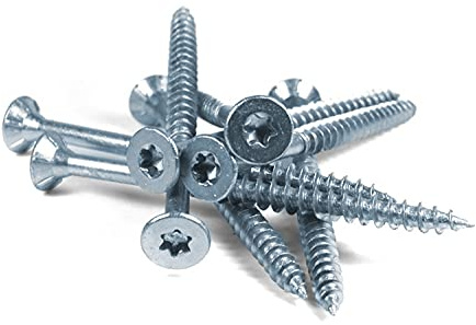 schraubenkontor24 | Spanplattenschraube PROFI | Torx Senkkopf blau verzinkt rostgeschützt | 3,5 x 50 (100 Stück)