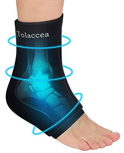 Tolaccea Gel Kühlpads Kalt-Warm Kompresse für Knöchel- & Fußkühlmanschette | Wiederverwendbare & Flexibles Kältepack für Sportverletzungen & Alltagsgebrauch,360° Abdeckung,Bequemes Sockendesign,1 Stück