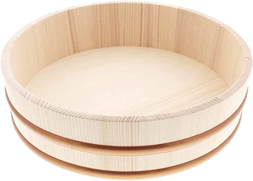 TIKUSAN Hangiri Sushi Reis Rührwanne PP Band hergestellt in Japan Sushi Reisschale Sushi Oke (33 cm)