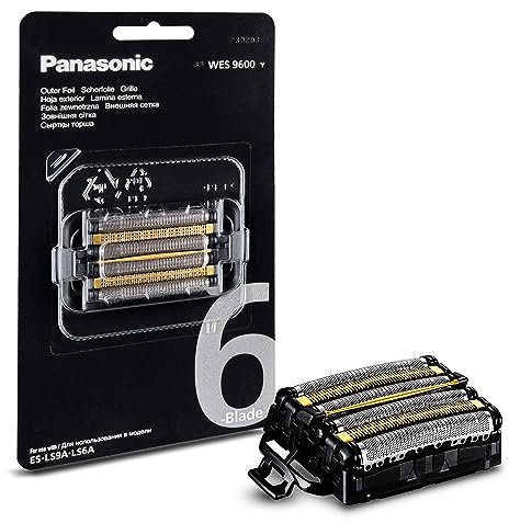 Panasonic WES9600Y1361 Ersatzklingen für Elektrorasierer ES-LS9A & ES-LS6A, Kombipack, 6-Klingen-System, fortschrittlicher japanischer Edelstahl, wasserdicht