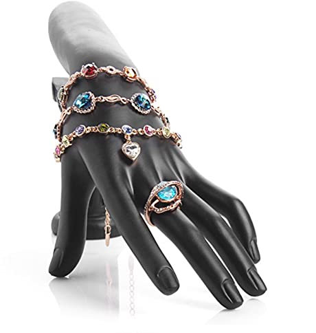 Schmuckständer/Schmuckhalter Schaufensterpuppe Hand Display Armband Schmuck Anzeigenständer Halter Hand Form Harz Ring Display Stand Rack for Schmuck Zubehör Schmuckaufbewahrung ( Color : Schwarz )