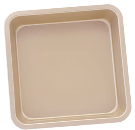 ABOOFAN Quadratische Toastbackform aus Kohlenstoffstahl Antihaft-kuchenform Backblech für Brotbacken Haushaltsbackzubehör für Heimische Küche Gold