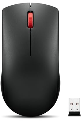 Lenovo Ratón inalámbrico (WL150) - Ratón ergonómico Nano USB-A ambidiestro de 2.4 G - 3 Millones de clics, 1.000 dpi - Diseño inalámbrico Compacto portátil - Accesorios para computadora y portátil