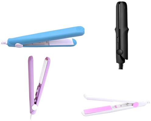 LEOFLA Piastra Compatta Portatile Da Viaggio Per Capelli Con Effetto Frisè Lunga Durata