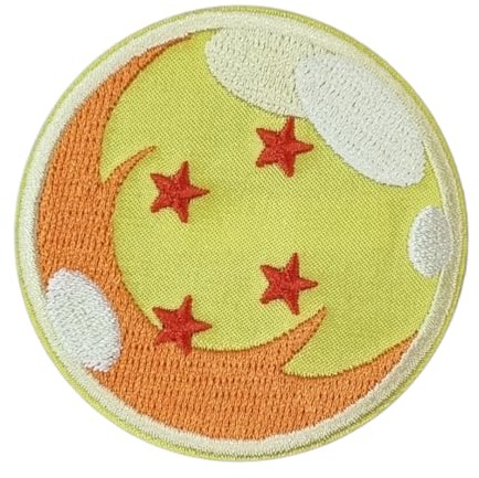 Comercial Mercera, Aufnäher Patches, Dragonball Z, Dragon Ball-Figur, Gelb Farbe, Aufnäher Ideal für Mützen, Jacken, T-Shirts oder Schultaschen, 100% Polyester, 6x6 Zentimeter