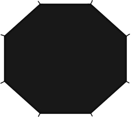 kowaku Trampoline Shade Cover, Black Easy to Install for 8 Poles Tearproof Trampolines Canopy, Sun Protection Cover