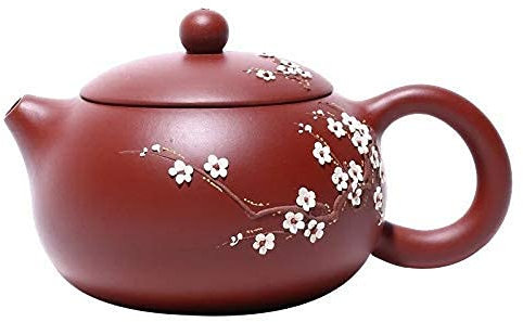 Juego De Té Tetera China Yixing De 240 Ml, Tetera Xi Shi De Flor De Ciruelo Hecha A Mano Pura, Juego De Té De Arcilla Púrpura, Tetera, Juego De Té De Viaje, Juego De Té con Filtro De 188 Agujeros De B