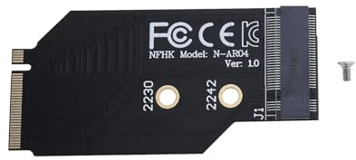 EMSea Schwarz 2242 auf 2280 NVMe M.2 PCIe 4.0 Adapterkarte, kompatibel mit Legion Go 2230/2242 NVMe auf 2280 Erweiterung für Spielkonsole Speicher-Upgrade