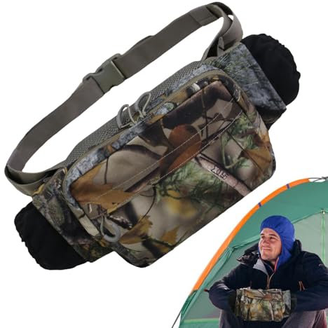 Handmuff Tasche, Fronttasche Design Winter Muff Handwärmer, Wasserdichter Handwärmer Muff, Verstellbarer Nackenriemen, Fleece Muff Handwärmer Tasche, Einfach zu bedienen, Tragbar für Jagd