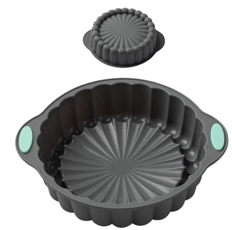 Wusideday Moule à gâteau en silicone, moules ronds en forme de tournesol, moule à gâteau portable, plateau de cuisson réutilisable, grands moules à gâteau pour anniversaires, vacances