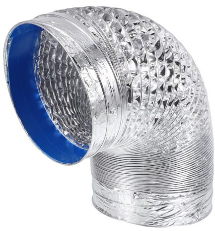 HOLIDYOYO Cooking Vent Pipe Range Hood Exhaust Hose Aluminum Cooling Heating Flexible Simple Install