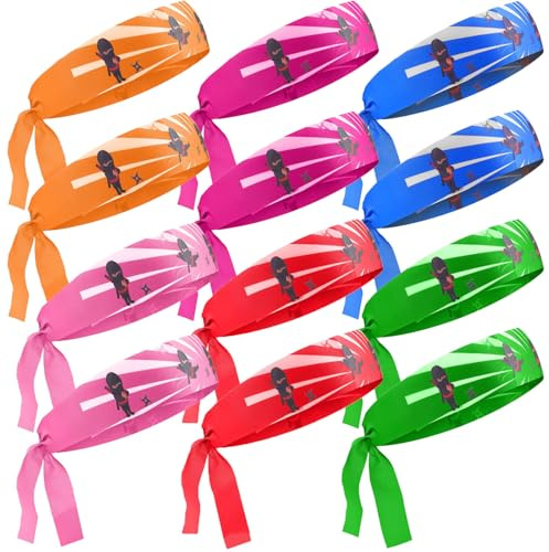 12 Bandanas Ninja pour Fête d'Anniversaire Enfants - Accessoires Décorations Thème Karaté | Cadeaux de Fête Martial Arts | Bandeaux Costume Ninja pour Enfants