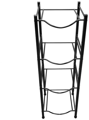 Ldafava Soporte de jarra de agua de agua 4 niveles Space ahorro de oxidador de óxido soporte para botellas de agua de una sola hilera para la oficina de cocina en casa