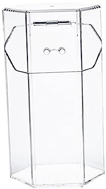 Healvian Conteneur de Rangement pour Pinceaux de Maquillage Acrylique Design Transparent avec Perles de Protection Seau de Stockage Poussière pour Cosmétiques Outil de Bureau Pratique pour