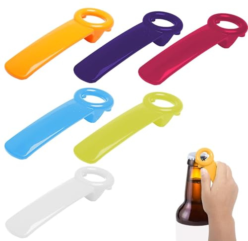 6-teiliges Set Deckelöffner, Multicolor Glasöffner für Schraubgläser, Konserven & Bierflaschen, Praktisches Küchen-Utensil aus robustem ABS