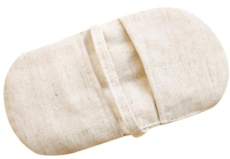 DECORNIJIA Heat-resistant Oven Mitt and Pot Glove 18.5x9.5cm Thick Cotton Linen Cooking Glove Hanging Loop Microwave Safe Kitchen Protection for Baking and Cooking