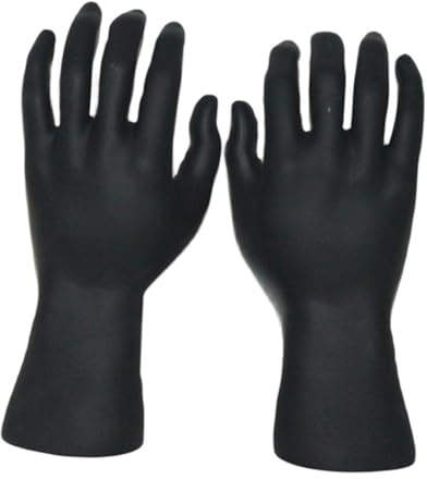 Sharplace 1 Paar Schmuckständer Schaufensterpuppe Hände, Schmuckständerhalter, Schmuckaufbewahrung für Ringe, Uhren, Handschuhe, Schmuckschrank Organisator für Armbänder Foto-Requisiten, Schwarz II