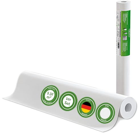 Veluxis Vliestapete Creative Feinputz – 10,05 m × 0,53 m | renoviervlies, überstreichbar, atmungsaktiv, Wandtapete Made in Germany I Veluxis ®