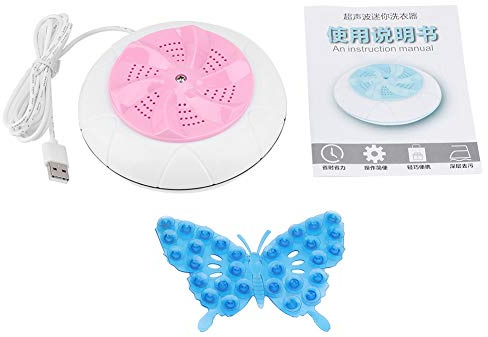 RASTKY Mini Lavatrice Portatile Ad Ultrasuoni Lavabiancheria da Viaggio per Carico di 1 Kg, Pulitore Silenzioso per Viaggiatori e Bambini, Ricaricabile Tramite USB con Timer da 30 Minuti, Ideale per