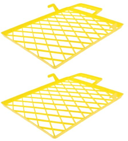 jojofuny 2pcs 7-inch Plastic Paint Screen Grid for Paint Pans Trays Fine Mesh Tray Liners for Roller and Supplies Suitable for Home and Professional Use