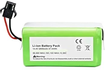 Batería De Iones De Litio Al Vacío De 14,4 V, Compatible con Conga, Excellence 990 1090, Compatible con Ecovacs, Deebot N79S N79 DN622, Robovac 11 11S 12 35C X500(2600mah)