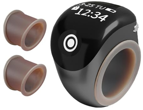 Finger Clicker - Anneau de comptage réel connecté à l'application, gadget compteur numérique | Appareil électronique portable pour compter les étapes en classe de mathématiques pour les promenades quo