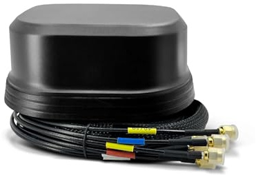 SATCO Antenne 7 in 1 Combo Dachantenne für RUTC50 RUTX50 RUTM54 SELFSAT MWR Schwarz, 4X 5G, 2X WLAN, 1x GPS, je 2m, bis +13 dBi