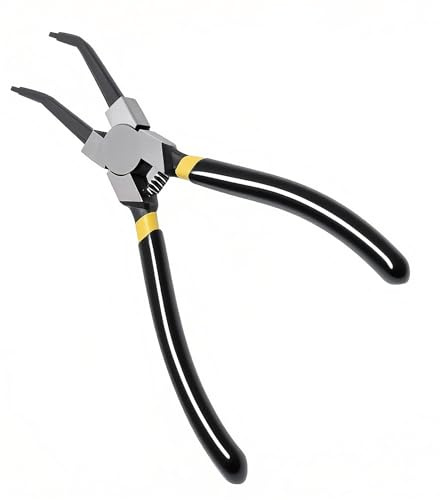 BJDSI Pince Circlips 230mm,Intérieur Coudée,Ressort Interne, Anti-Rouille, Taille de Tête : 1,78 mm.