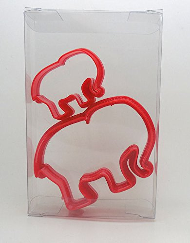 Elephant Cookie Cutter Set of 2, Biscuit, Pastry, Fondant Clay Cutter