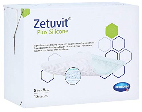 ZETUVIT Plus Silicone steril 8x8 cm