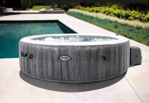 Intex 85IN X 28IN Purespa Greywood Deluxe Set, Inflated size: 216cm x 71cm (28442BS)