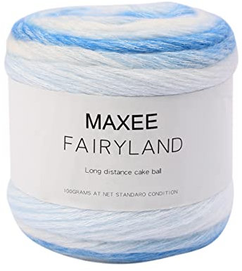 Maxee Farbverlaufsgarn 100g, 250 Mete Cupcakes Bobbel, Mehrfarbiges Gradient Häkelgarn, Handstrick Häkeln Baumwollstrickgarn zum Pullover Hüte