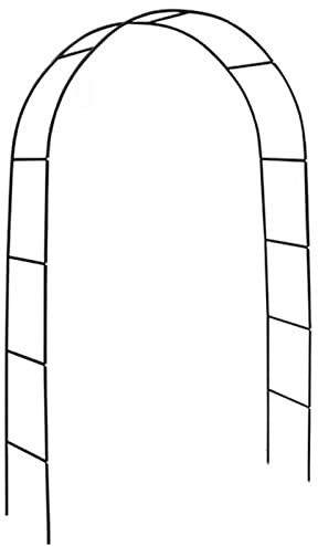 WJ Pergola-Pavillon Aus Metall, Rekonfigurierbar, 2,1 M Hoher Rosenpavillon, Verschiedene Kletterpflanzen (Color : Black)