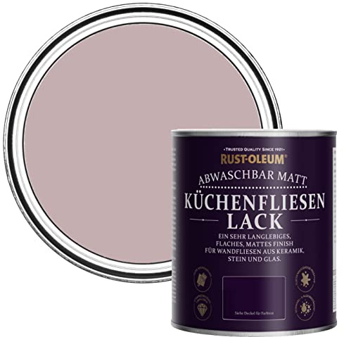 Rust-Oleum Pink water resistant Kitchen Tile Paint in Matt Finish - Little Light 750ml