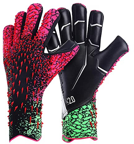 Firulab Soccer Goalkeeper Gloves for Children, Youth & Adults, Professional Goalkeeping Gloves with Strong Grip & Excellent Protection, Non Slip Wear-Resistant Goalie Gloves Sizes 6 7 8 9 10