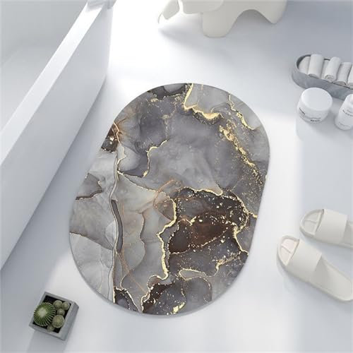 Badezimmerteppich, Badematte, Badematte Stein, Teppich Läufer, Stone Bath Mat, Badteppich Rutschfest Waschbar, Absorbierende Badematte, Duschmatte, Badvorleger, Duschvorleger, Carpet Stone-120x180cm