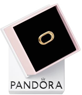 PANDORA ME Rechteckiger Aufklappbarer Link aus Sterling Silber mit vergoldeter Metalllegierung, Kompatibel ME Armbändern, 763033C00