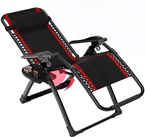 JATIBOSH Sonnenliege Terrasse Klappbarer Outdoor-Liegestuhl ohne Schwerkraft, Klappbarer Lounge-Stuhl Mittagspause Nickerchenbett Balkon Freizeit-Rückenlehne Lazy Sofa Tragbarer Stuhl Strand, Tragfäh