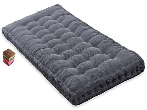 Benutzerdefinierte Bankkissen Bankauflage Stuhlkissen Waschbar Schaukel Sitzkissen Sitzpolster, Gartenbank Kissen 120, 100, 150, für Outdoor/Innen Gartenbank Terrasse Fensterbank(Dark Grey 1d,110x30 c