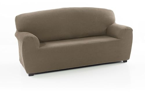 FAVERTI® Elastischer Sofabezug für 3-Sitzer von 180 bis 220 cm | Modell Reale | Leinen | Sofabezug | hochwertiger Schutz aus Jacquard-Stoff in Baumwolloptik