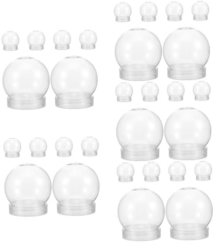 TOPBATHY 30 Stück Transparente Kunststoff Wasserballons Zum Selbermachen Wasser Schneekugeln Weihnachten Klare Schneekugeln Für Kinder Gläser Für Kinder