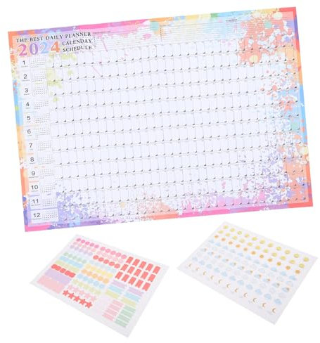 TEHAUX Büro Kalender Englischer Wandkalender Im Vintage-stil Mit Klaren Feiertagen Und Praktischen Notizfeldern Für Home-office Und Planung