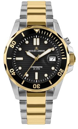 JACQUES LEMANS - Armbanduhr Automatic Hybromatic - Automatic Uhrwerk - Gehäusedicke: 12.5 mm - Edelstahl - 20 ATM