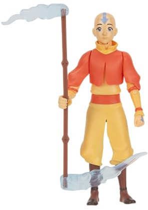 Avatar: The Last Airbender Aang (Book One) – 11,4 cm große Figur mit Staff, Lufteffekten und Battle Action