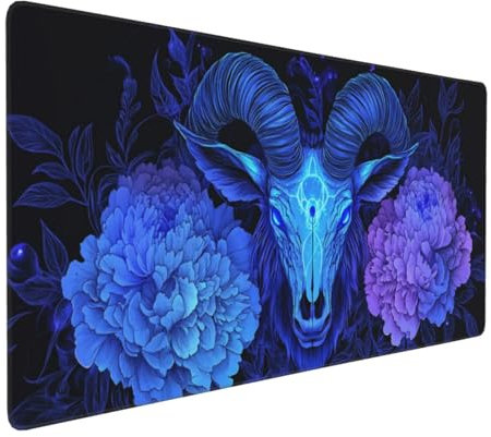 Large Mouse Pad 900x400x4mm Sheep Gaming Mouse Mat Flower XL Mousepad Anti-Fray Stitched Edges with Non-Slip Rubber Base,Ergonomic Mouse Pad Extended Desk Mat,for Home Office Accessories PC,Laptop