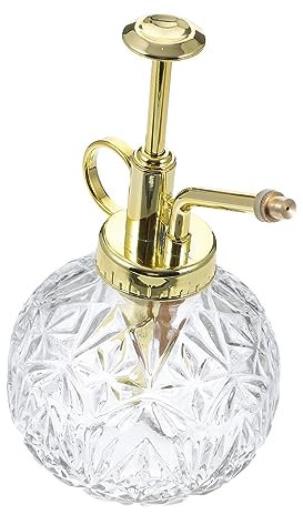 Garneck Kleine Glas Sprühflasche Für Pflanzen – Vintage Gießkanne in Gold Für Zimmerpflanzen Und Gartenbewässerung – Eleganter Blumensprüher Für Sukkulenten Und Hängepflanzen