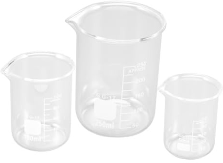 Homoyoyo Juego De Vasos De Precipitados De Vidrio - Set De Vasos Medidores De Cristal De 100ml Para Química y - Ideal Para Mediciones Precisas